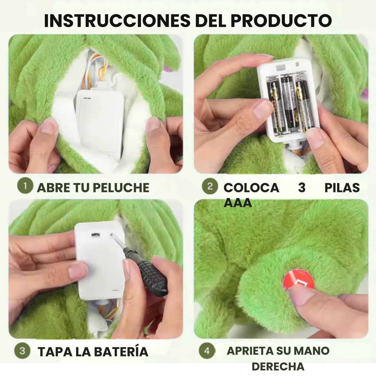 Peluche gruñón que respira